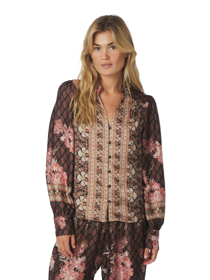 Neo Noir - Massima Botanical Border Blouse