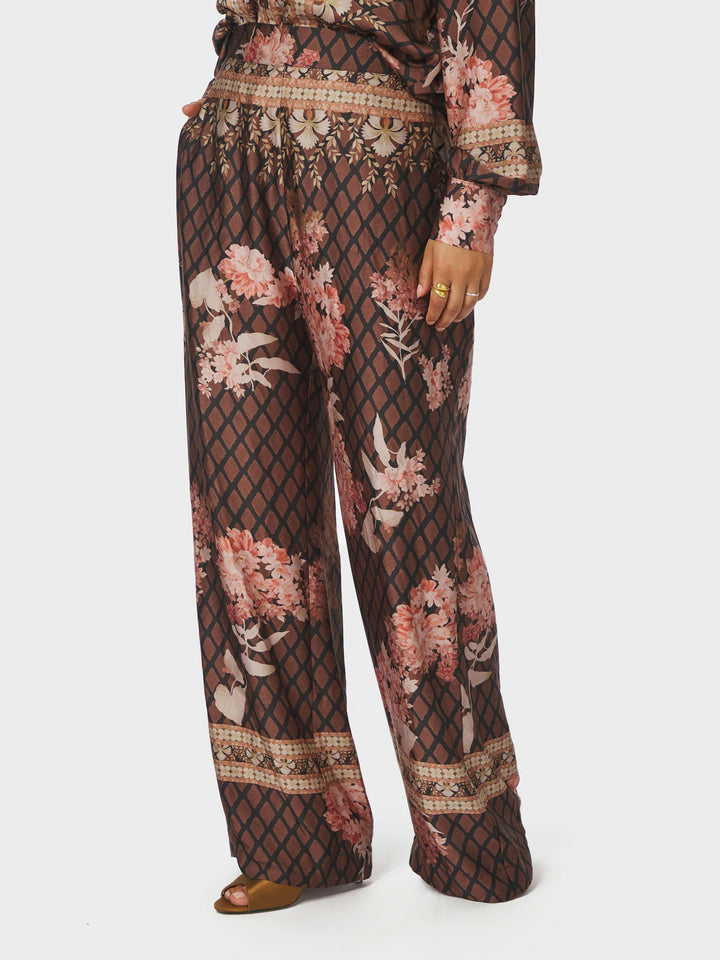 Neo Noir - Lunet Botanical Border Pants - Black