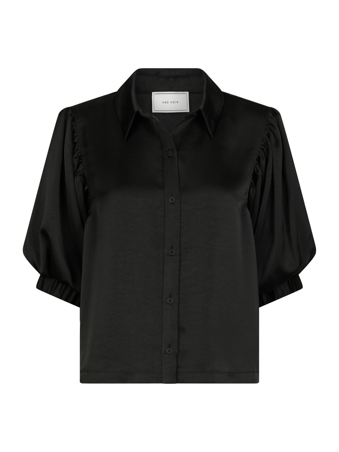 Neo Noir - Etta Heavy Sateen Shirt - Black