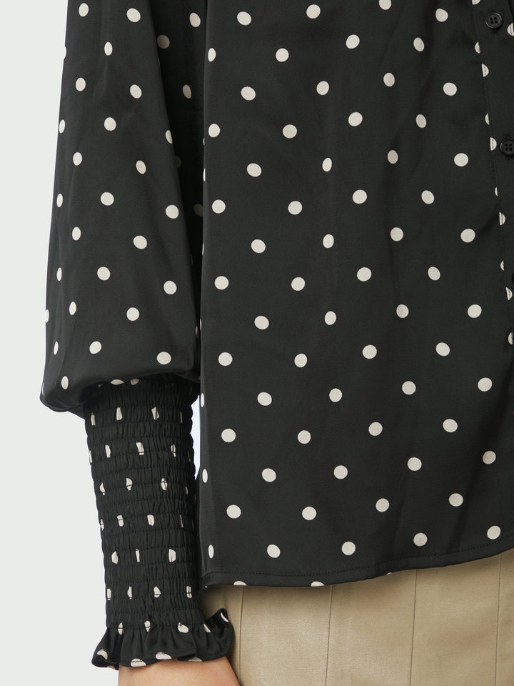 Neo Noir - Camisa Dot Blouse - Black