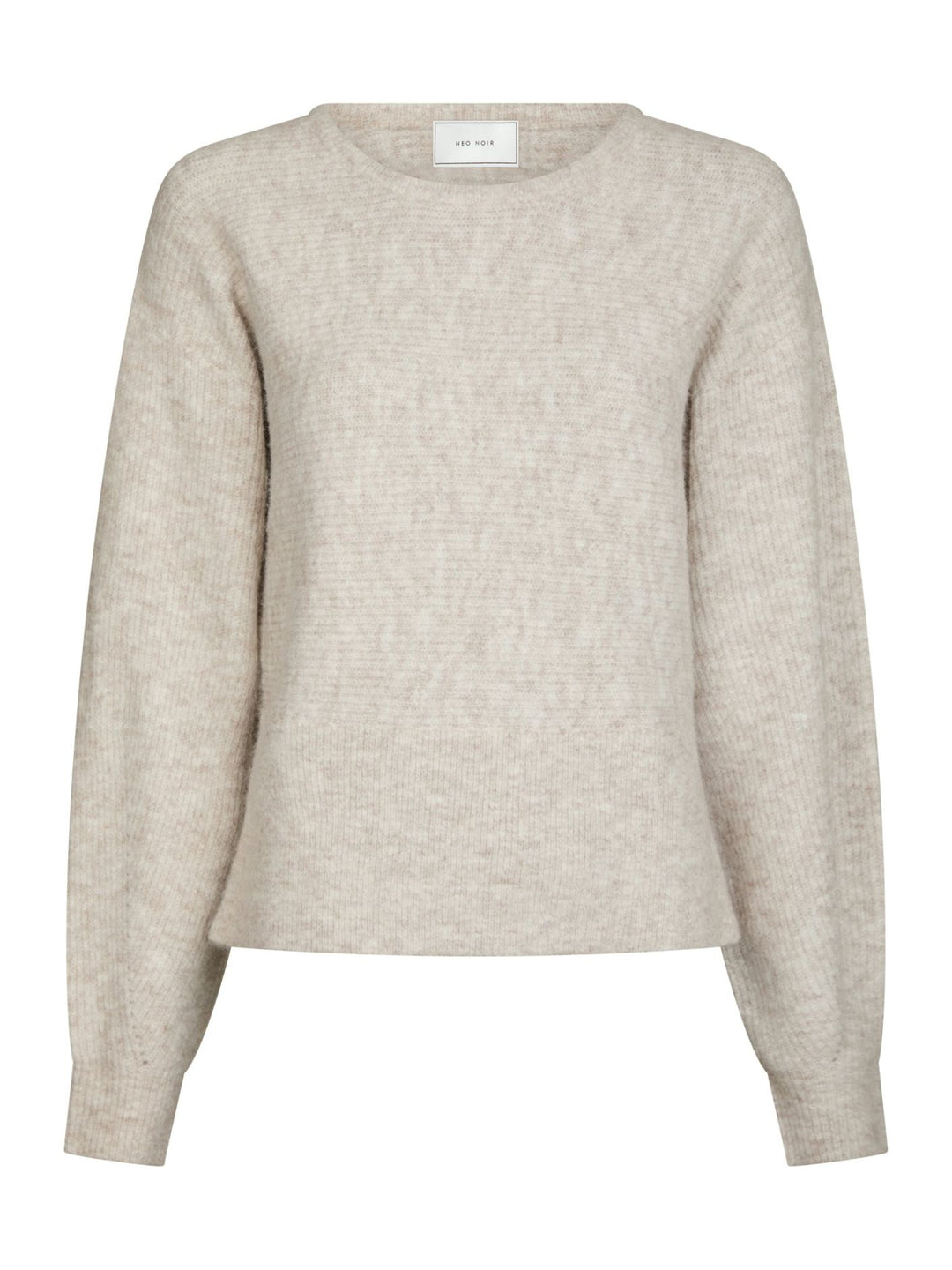 Neo Noir - Turuna Structure Knit Blouse - Sand Melange