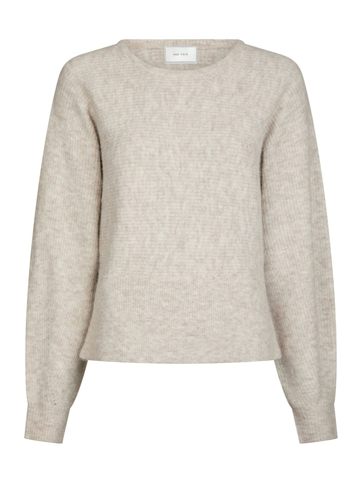 Neo Noir - Turuna Structure Knit Blouse - Sand Melange