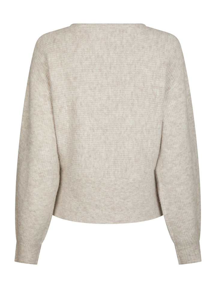 Neo Noir - Turuna Structure Knit Blouse - Sand Melange