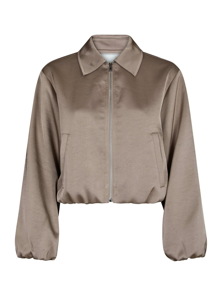 Neo Noir - Denielle Heavy Sateen Jacket - Dark Taupe