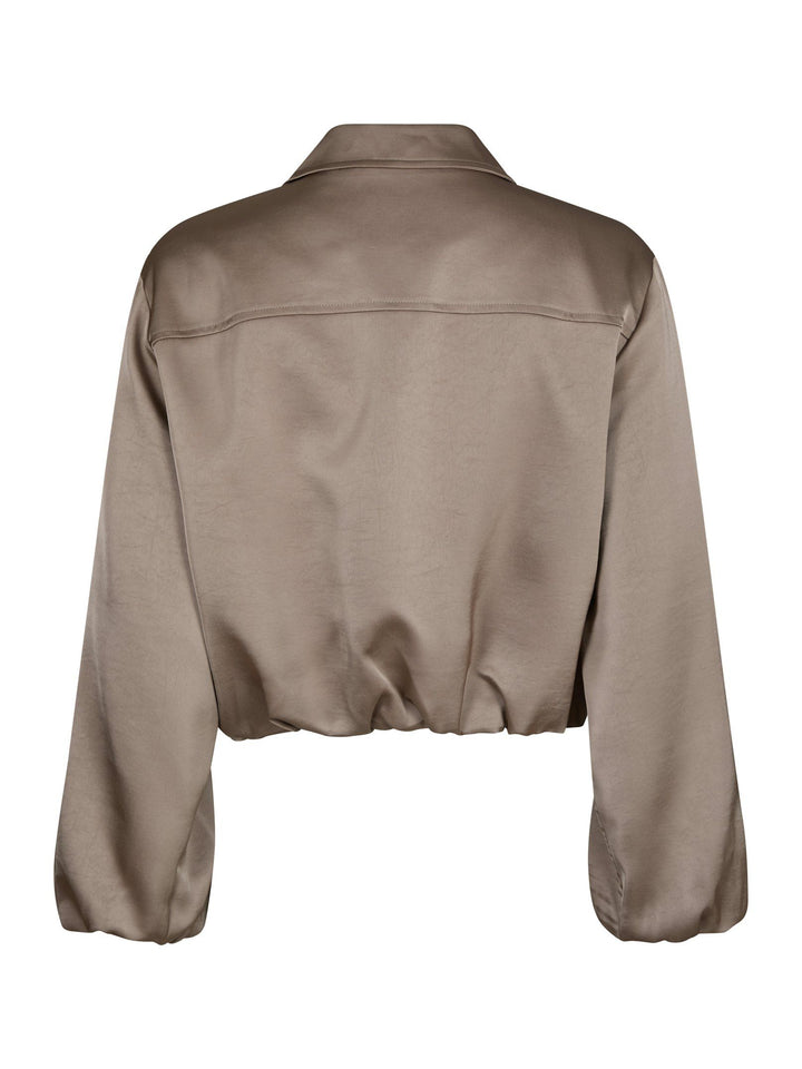 Neo Noir - Denielle Heavy Sateen Jacket - Dark Taupe