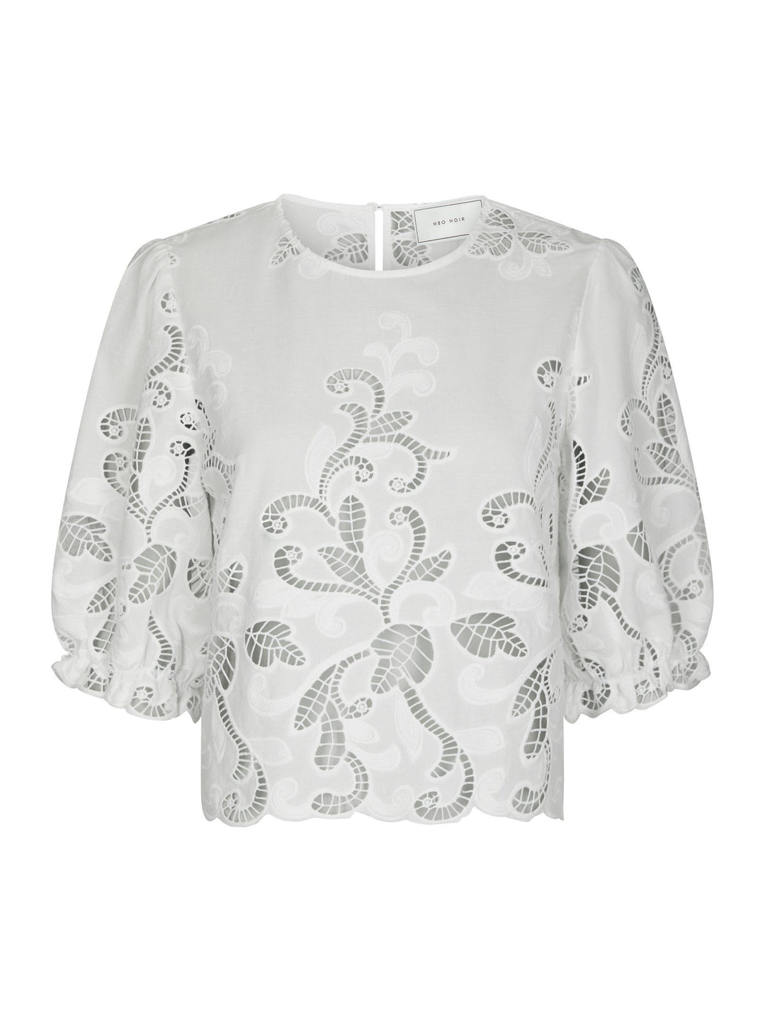 Neo Noir - Fia Embroidery Blouse - White