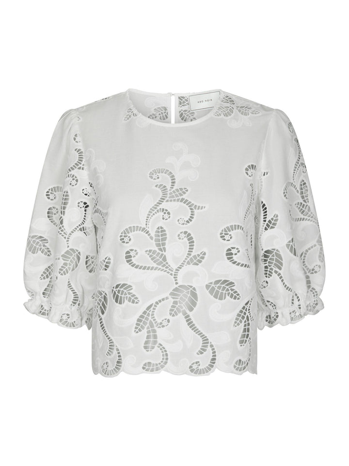 Neo Noir - Fia Embroidery Blouse - White