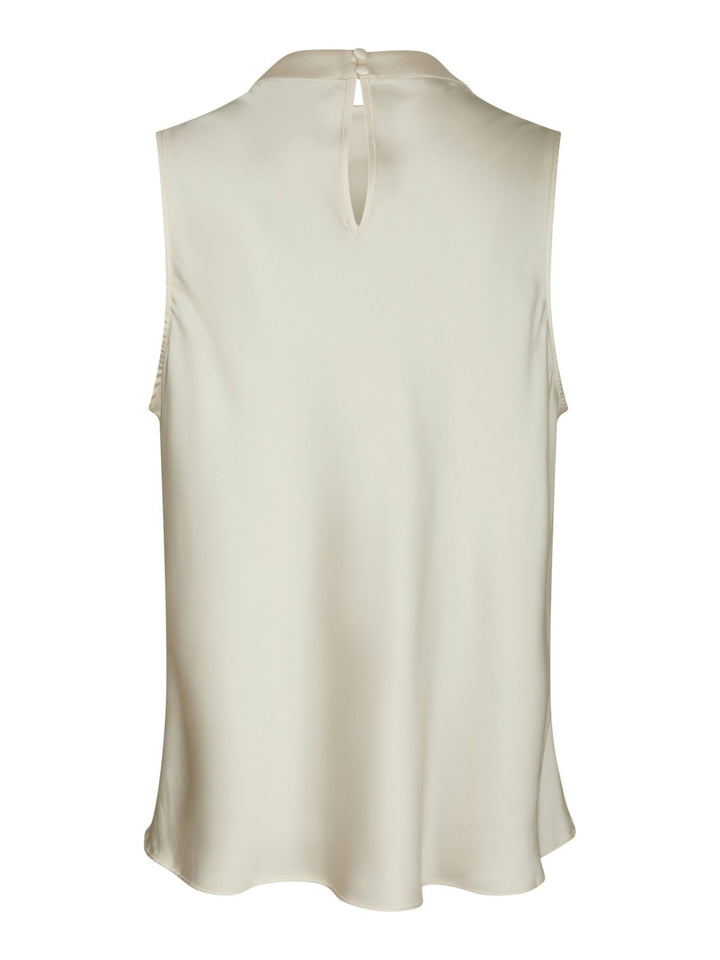 Neo Noir - Isola Drapy Satin Top - Creme