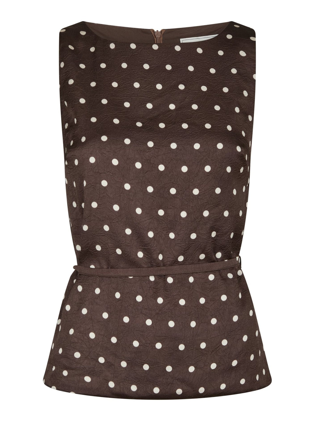 Neo Noir - Nassa Big Dot Top - Dark Brown