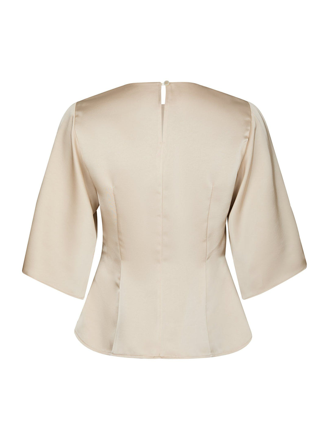 Neo Noir - Remana Heavy Sateen Blouse - Champagne
