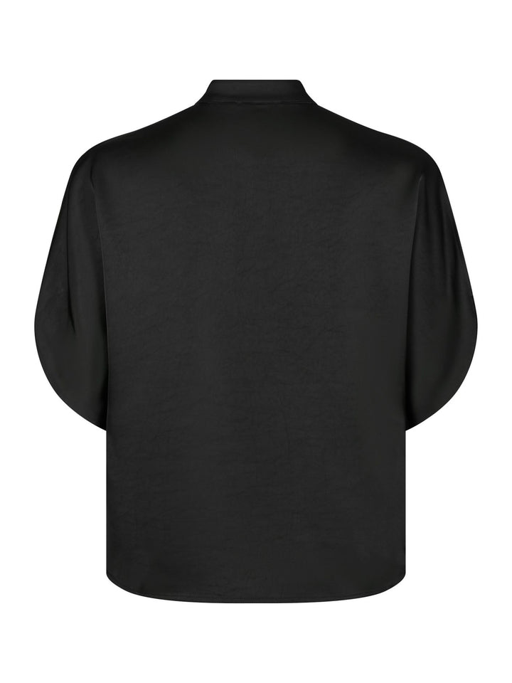 Neo Noir - Anelle Heavy Sateen Blouse - Black