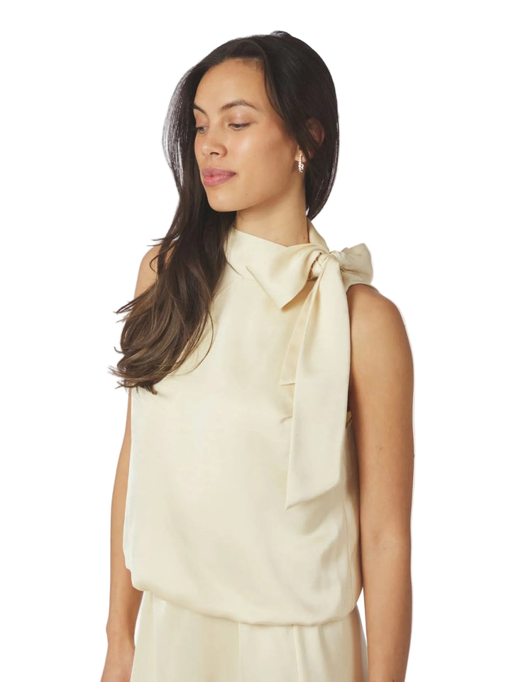 Neo Noir - Veda Heavy Sateen Top - Light Yellow