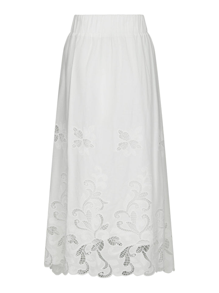 Neo Noir - Yara Long Emb Skirt - White
