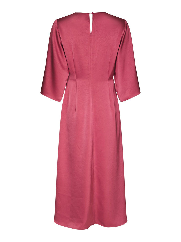 Neo Noir - Remara Heavy Sateen Dress - Cherry Pink