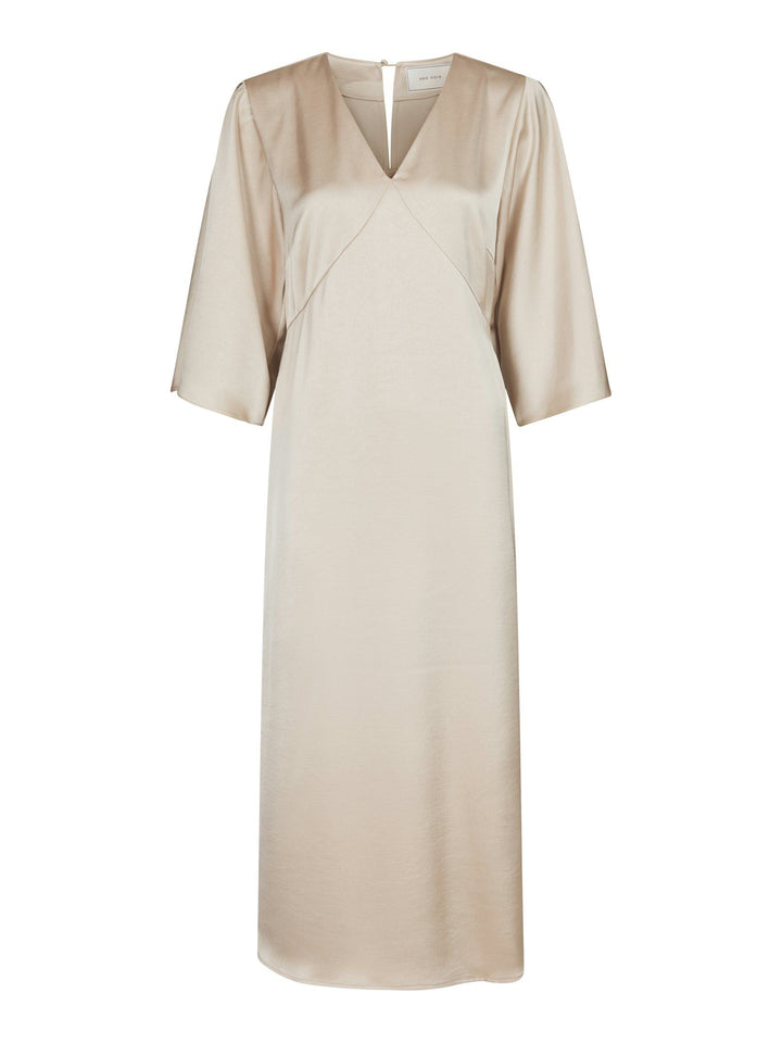 Neo Noir - Remara Heavy Sateen Dress - Champagne