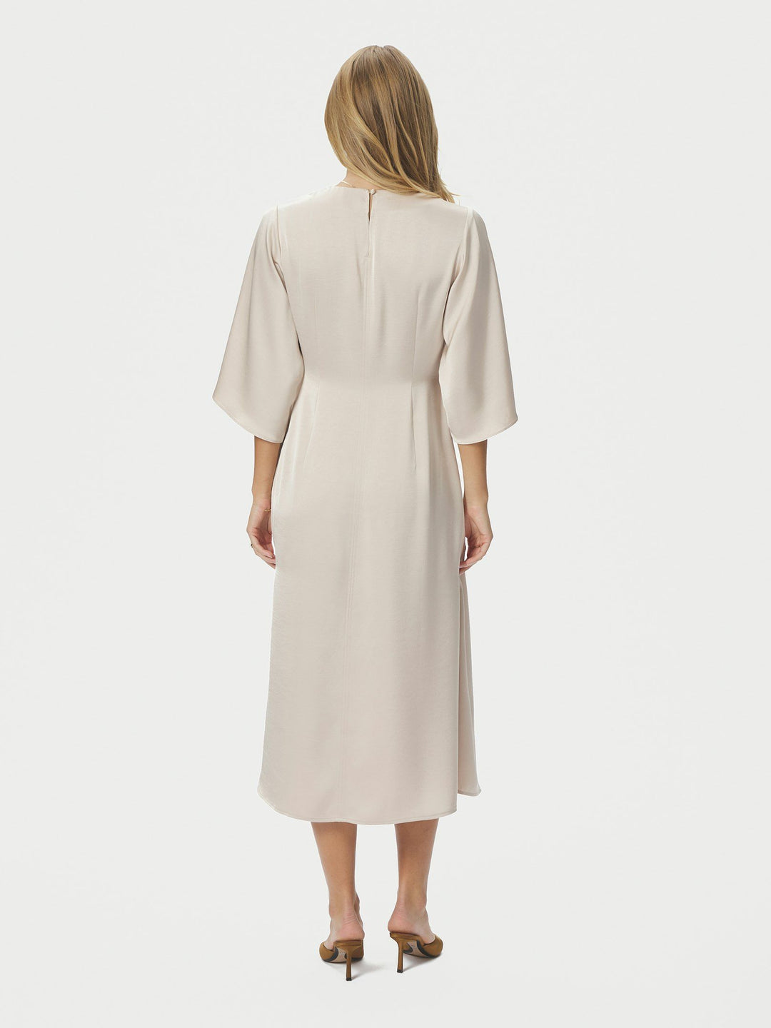 Neo Noir - Remara Heavy Sateen Dress - Champagne