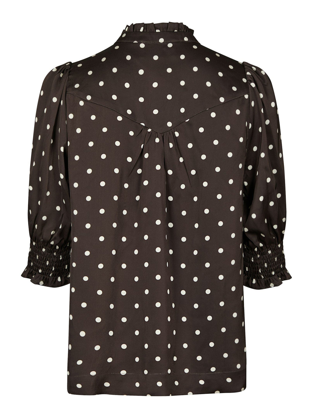 Neo Noir - Diana Big Dot Blouse - Dark Brown