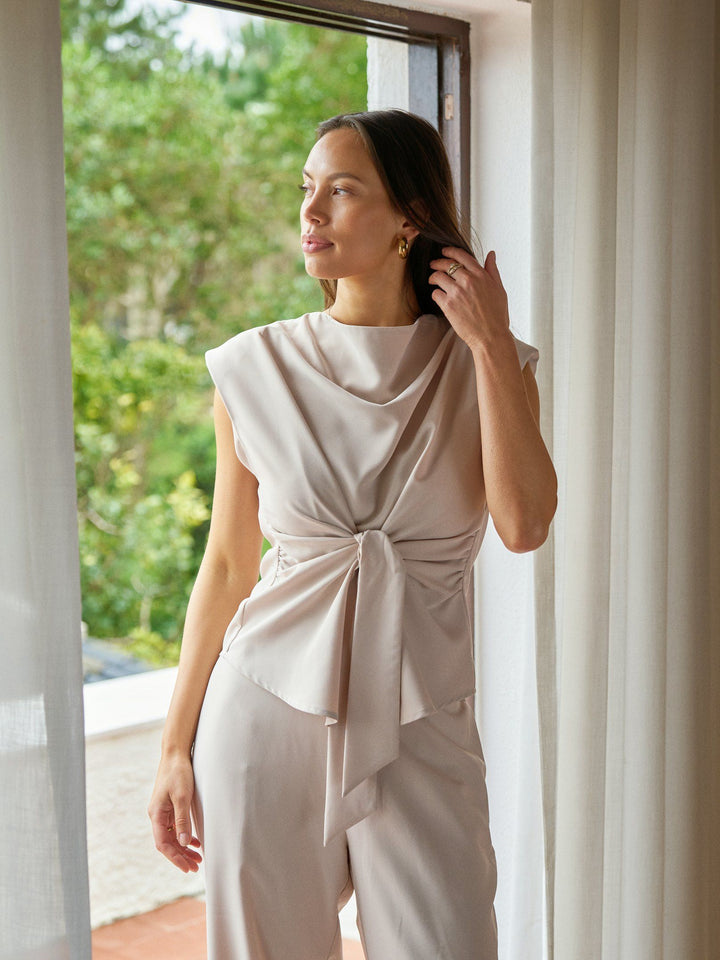 Neo Noir - Katarim Crepe Top - Ivory