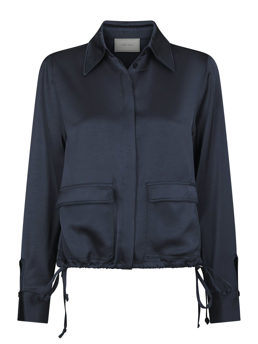 Neo Noir - Manille Heavy Sateen Shirt - Midnight Blue