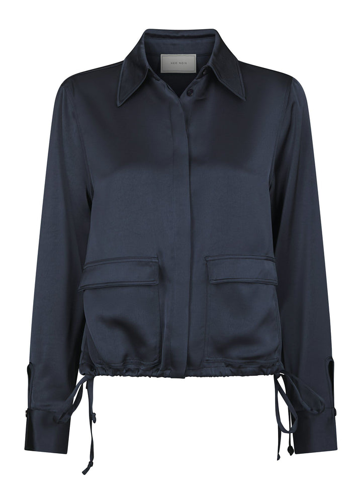 Neo Noir - Manille Heavy Sateen Shirt - Midnight Blue