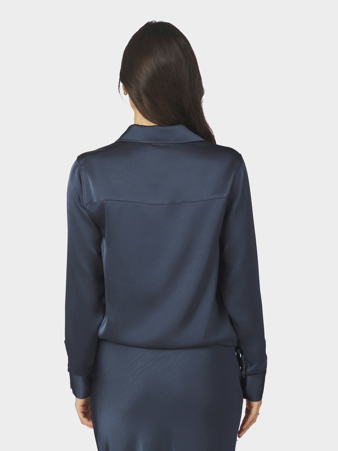 Neo Noir - Manille Heavy Sateen Shirt - Midnight Blue