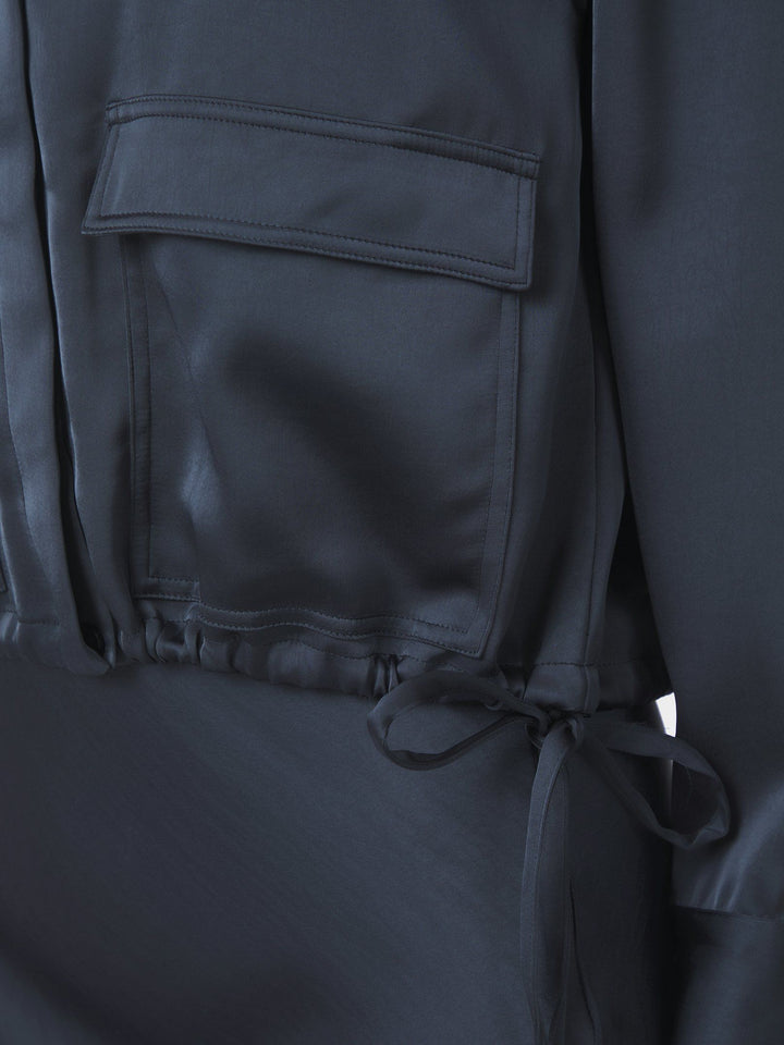 Neo Noir - Manille Heavy Sateen Shirt - Midnight Blue