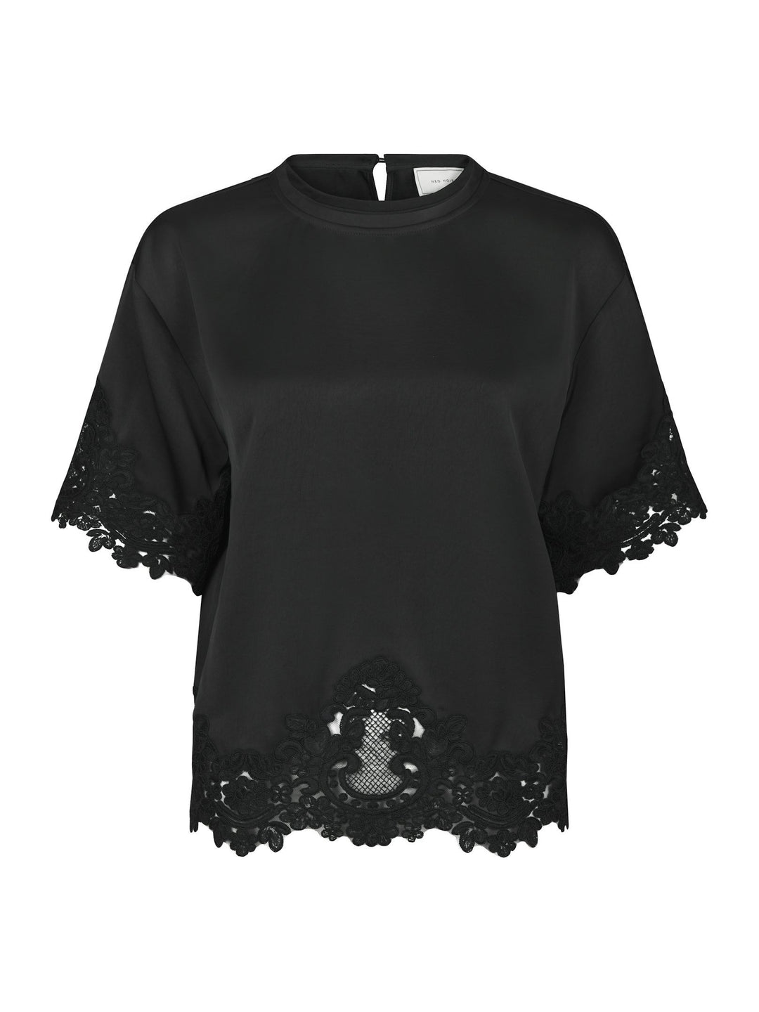 Neo Noir - Elle Heavy Sateen Top - Black
