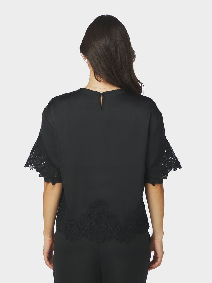 Neo Noir - Elle Heavy Sateen Top - Black