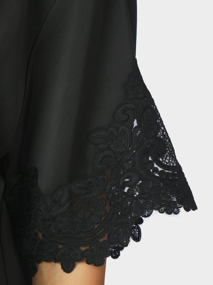Neo Noir - Elle Heavy Sateen Top - Black