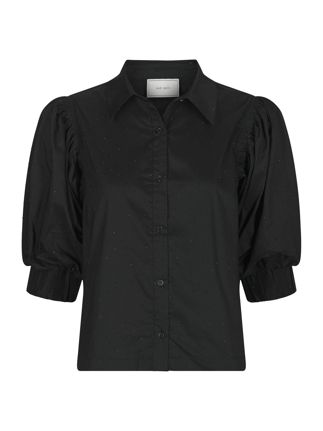 Neo Noir - Etta Poplin Bedazz Shirt - Black