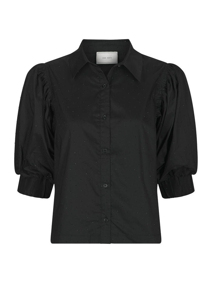 Neo Noir - Etta Poplin Bedazz Shirt - Black