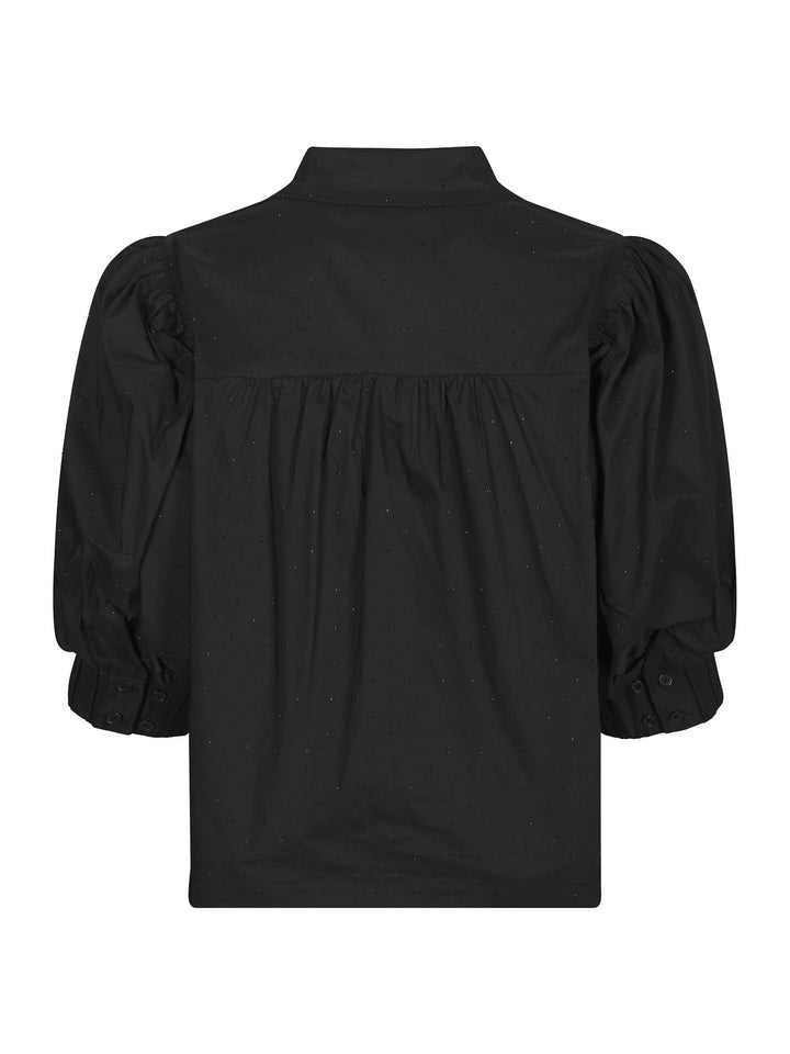 Neo Noir - Etta Poplin Bedazz Shirt - Black