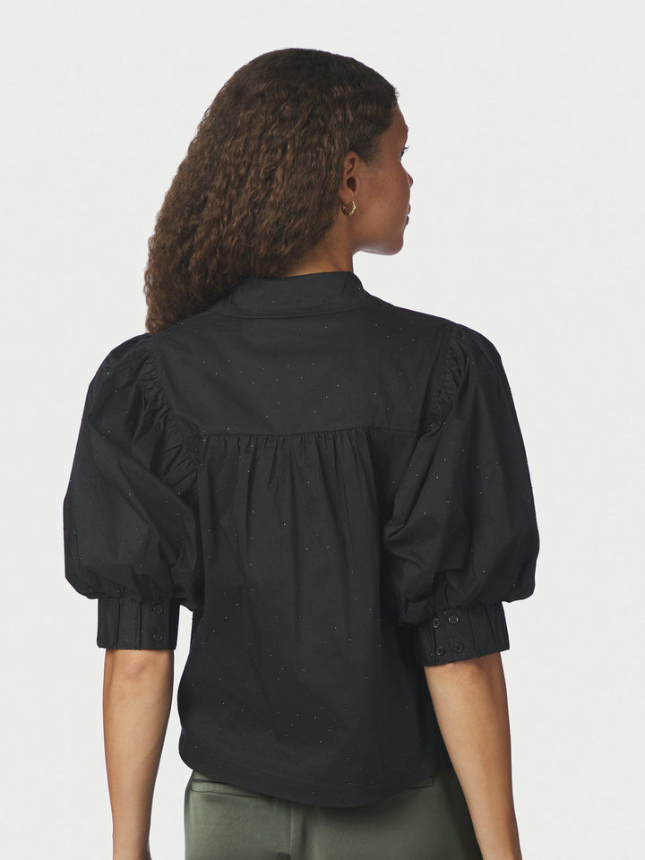 Neo Noir - Etta Poplin Bedazz Shirt - Black