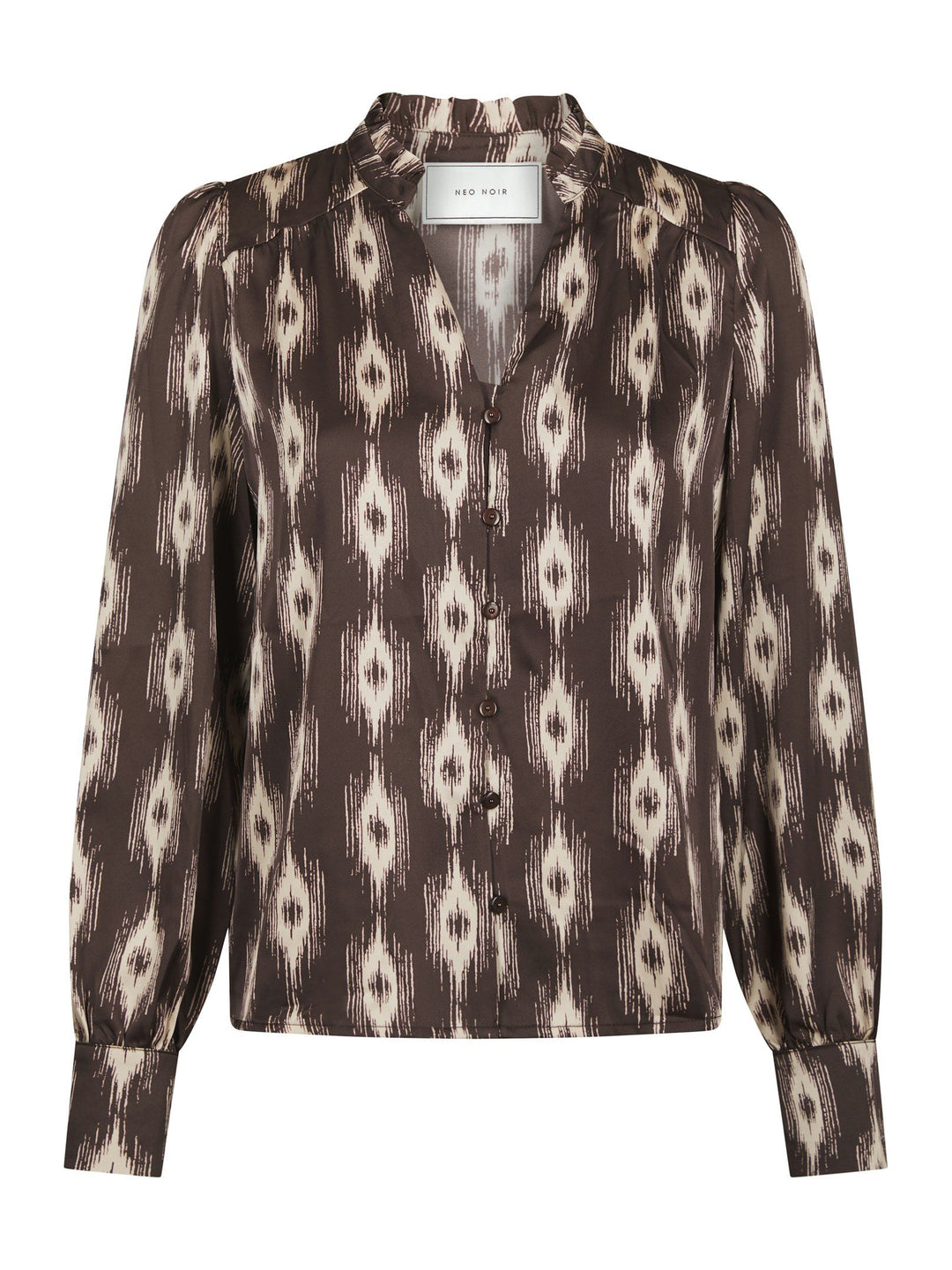 Neo Noir - Massima Ikat Blouse - Dark Brown