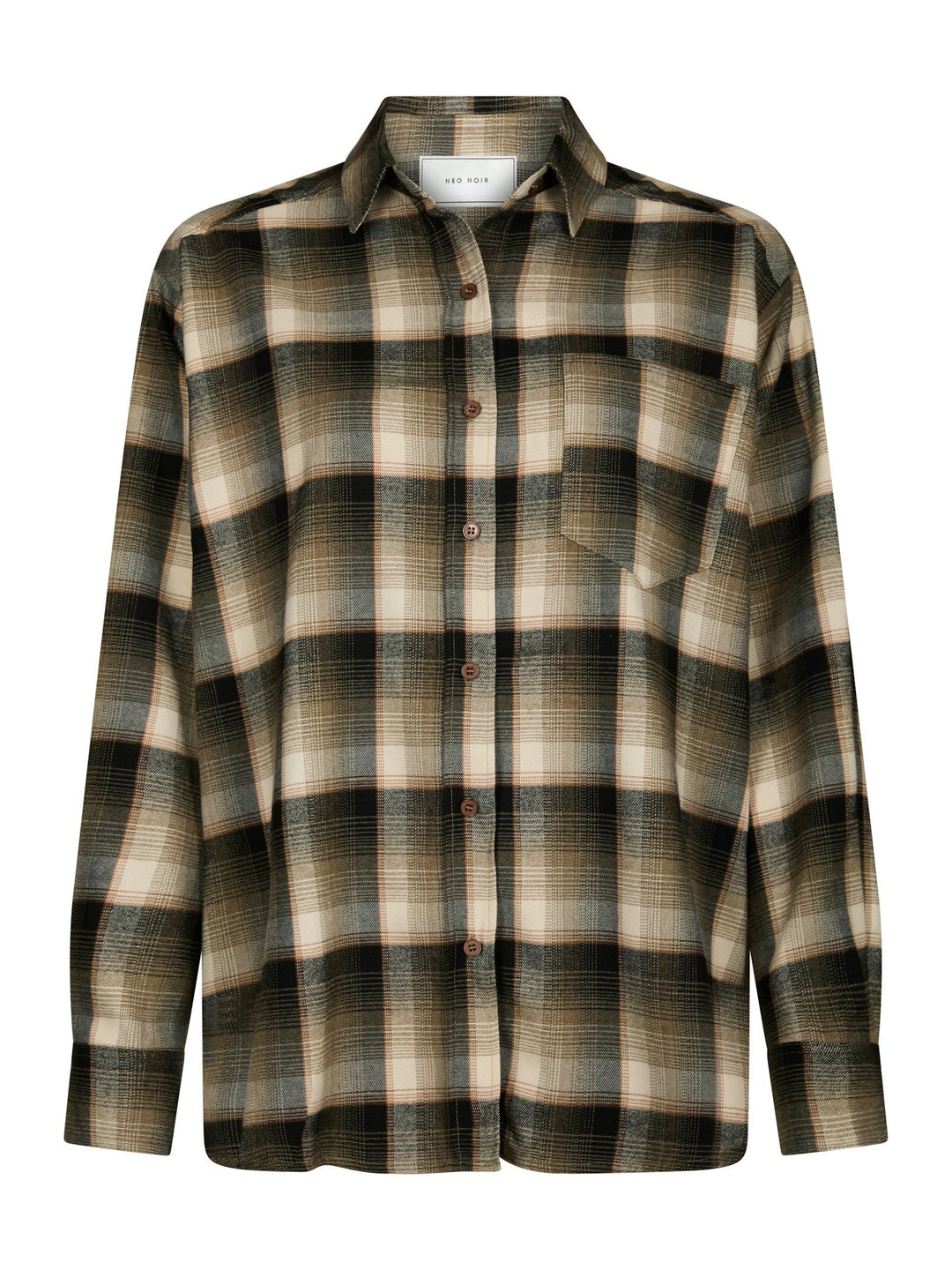 Neo Noir - Dalma Flannel Check Shirt - Army