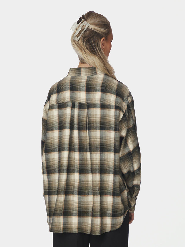 Neo Noir - Dalma Flannel Check Shirt - Army