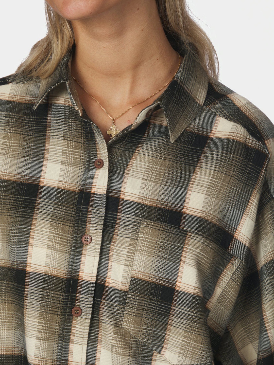 Neo Noir - Dalma Flannel Check Shirt - Army