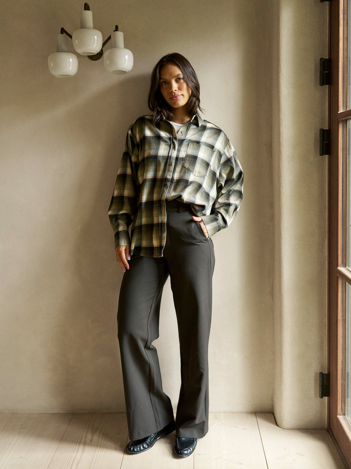 Neo Noir - Dalma Flannel Check Shirt - Army
