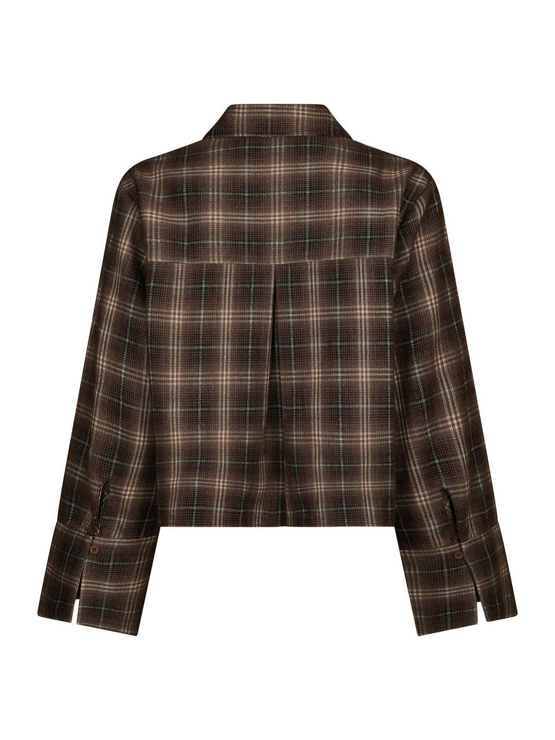 Neo Noir - Jaylin Flannel Check Shirt - Dark Taupe