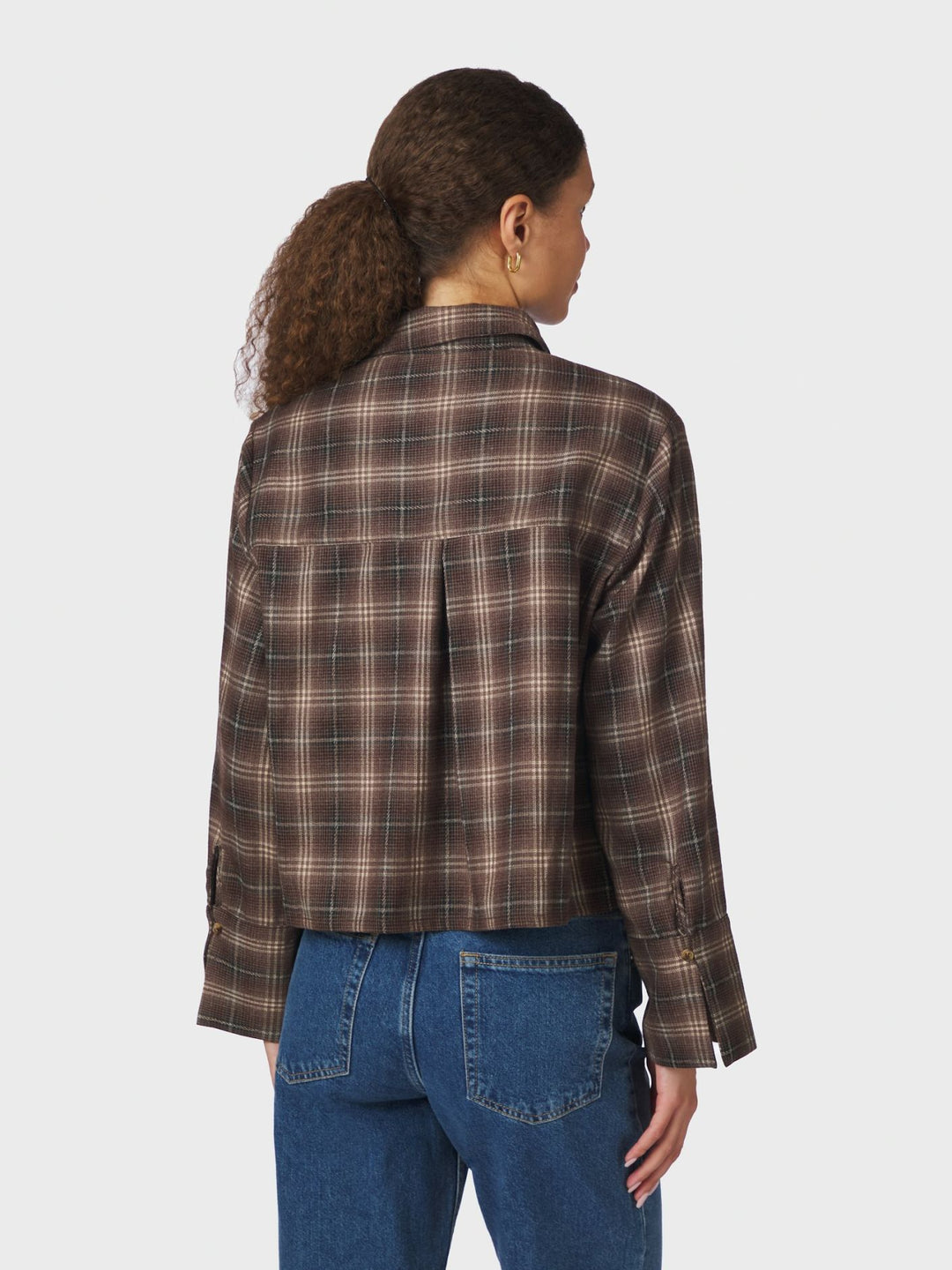 Neo Noir - Jaylin Flannel Check Shirt - Dark Taupe