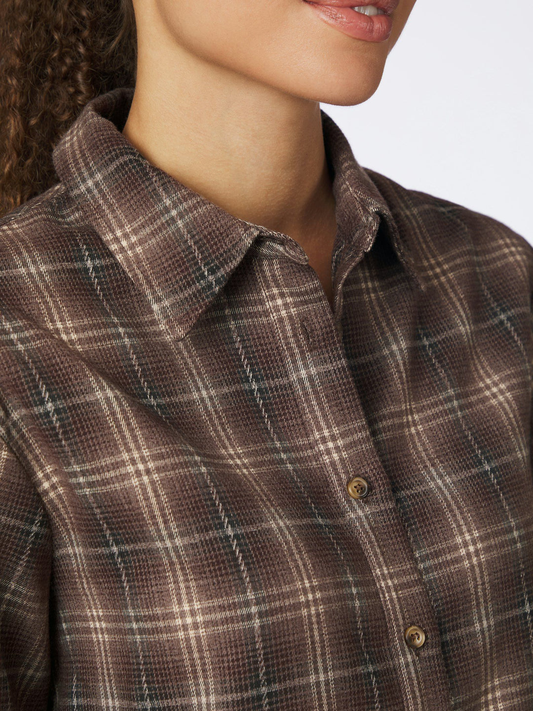 Neo Noir - Jaylin Flannel Check Shirt - Dark Taupe