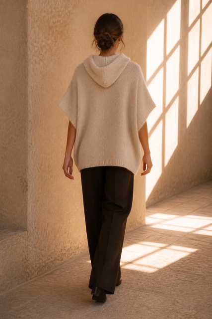 Honey & Haze - Zoé Mohair Hoodie Vest - Beige