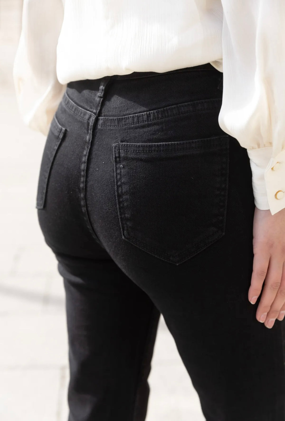 HAPPY - Y6306 - Jeans Flare - Black