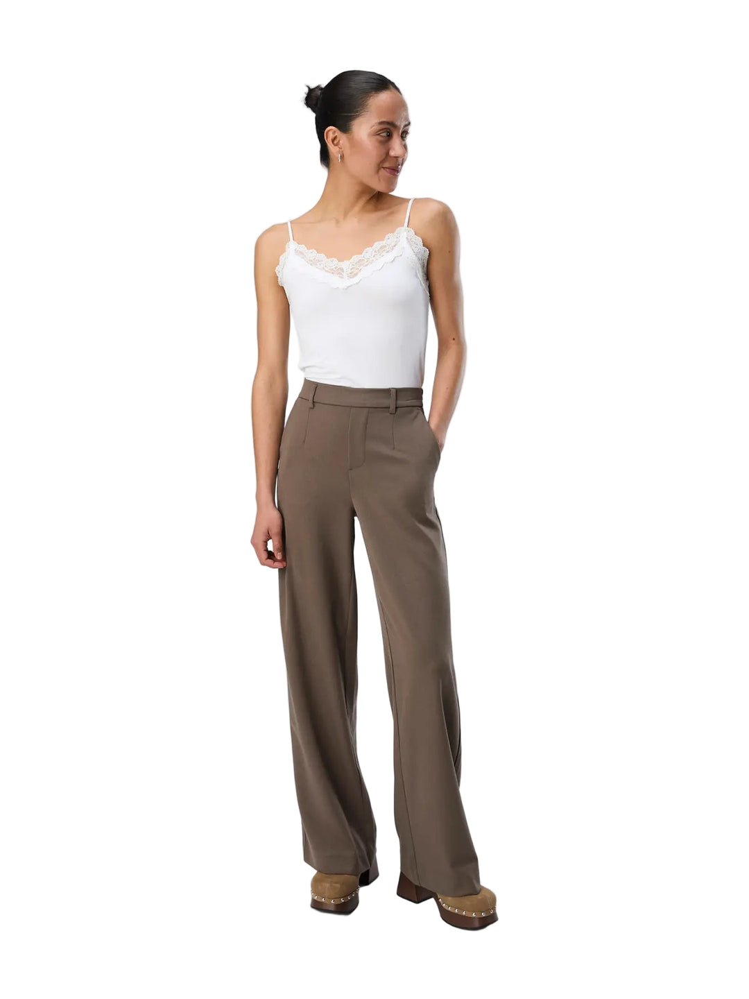 OBJECT - Lisa Wide Pants - Morel