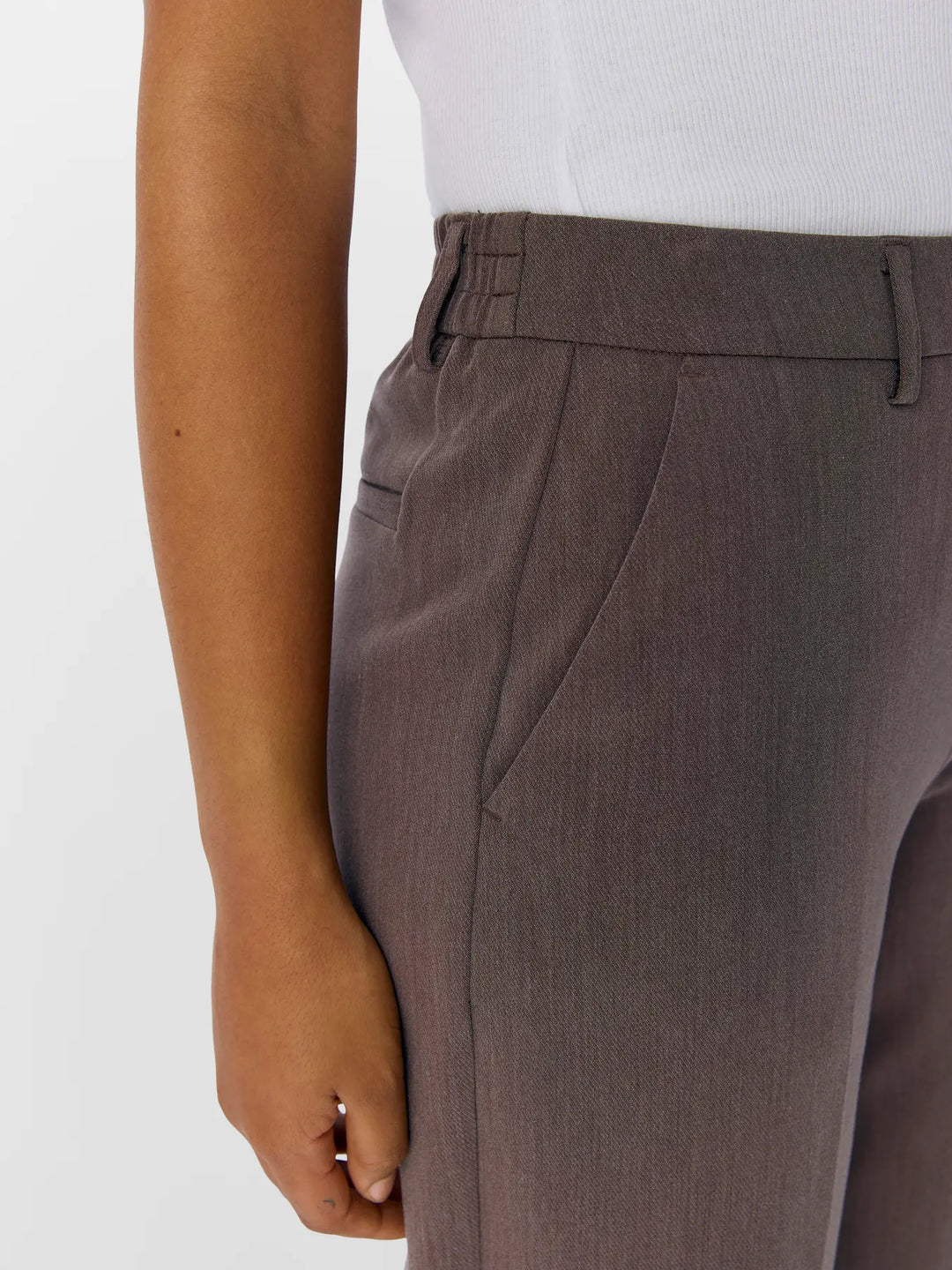OBJECT - Sigrid Casual Pants - Seal Brown Melange