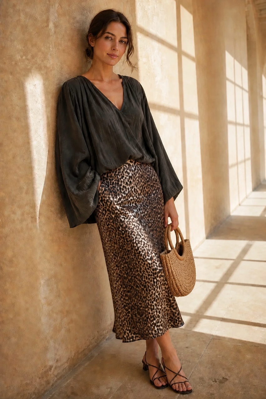 Honey & Haze - Kayla Cotton Balloon Blouse - Dark Brown