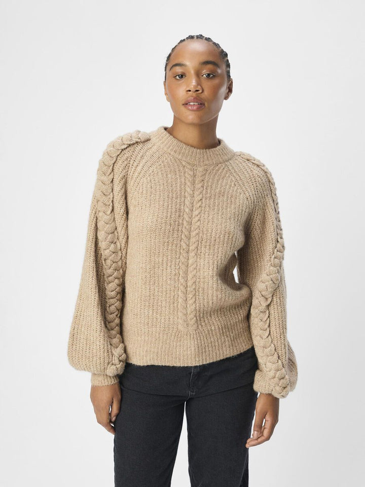 RUNA - Knit pullover - Morel Melange