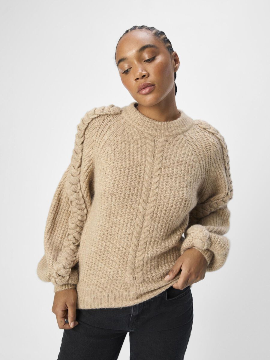 RUNA - Knit pullover - Morel Melange