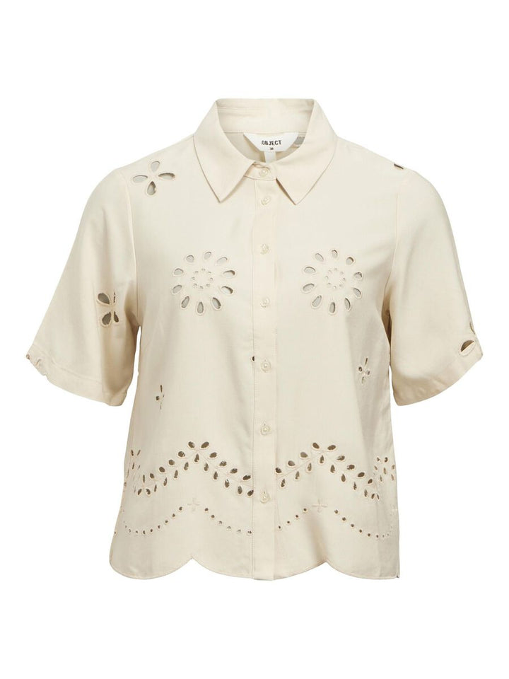 NOELLE - Broderie Anglaise Skjorta