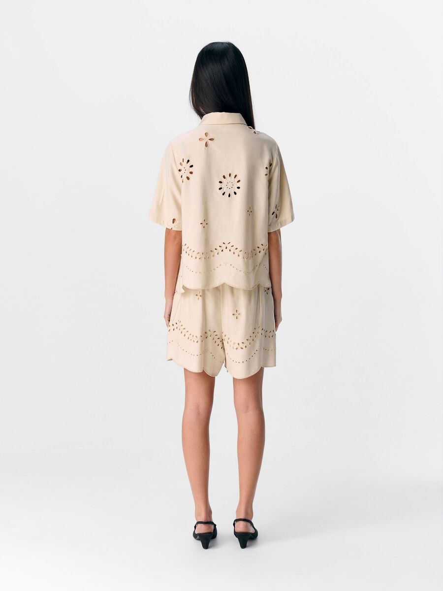 NOELLE - Broderie Anglaise Skjorta